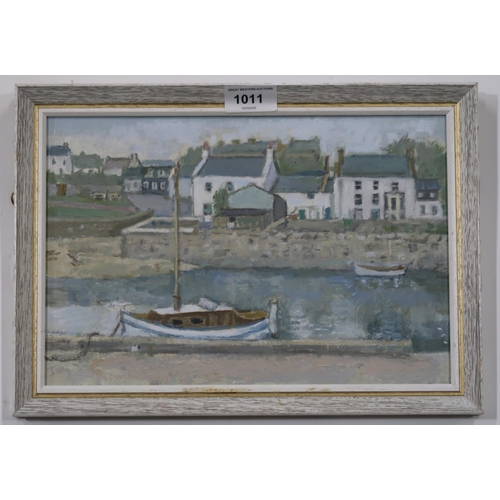 1011 - JEAN MILLER (ENGLISH 1929-2014) LOWER LARGO, FIFE Oil on board, 20 x 30cm Title inscr... 