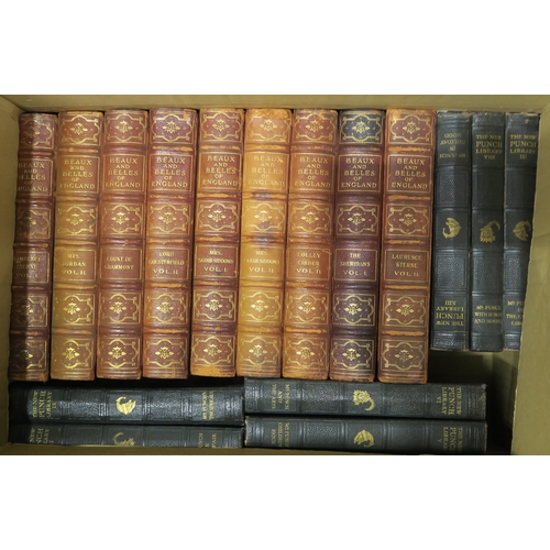 464 - MIXED TITLESTo include nine half-Morocco-bound volumes of Beaux and Belles of England, numerous volu... 