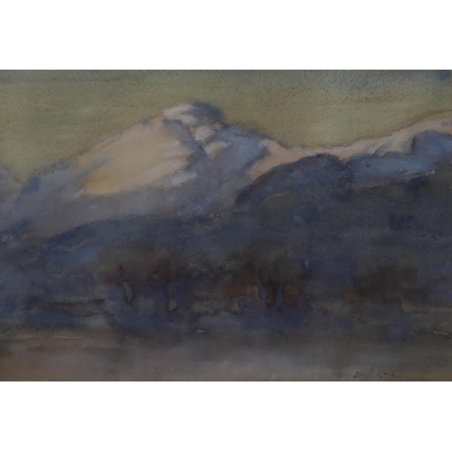 923 - DAVID A BAXTER (BRITISH 1876-1954) GREAT GABLE Watercolour, signed lower right, 18 x 26cm&... 