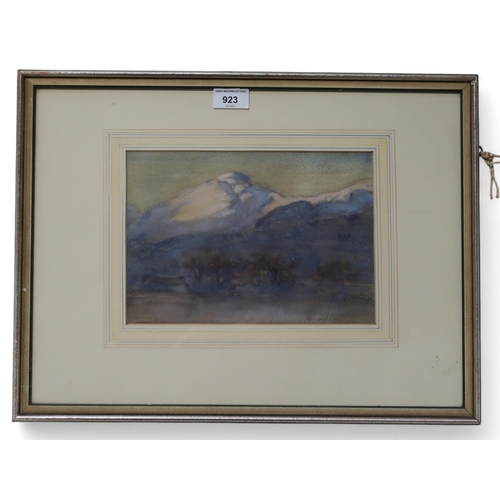 923 - DAVID A BAXTER (BRITISH 1876-1954) GREAT GABLE Watercolour, signed lower right, 18 x 26cm&... 