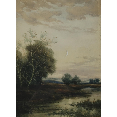 959 - JOHN HAMILTON GLASS ARSA (SCOTTISH 1820-1885)  AT MOONLIGHT Watercolour, signed lower... 