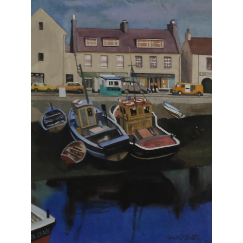 972 - JACK FIRTH RSW (SCOTTISH 1917-2010) ULLAPOOL REFLECTION Watercolour, signed lower right, 34 x 26cm T... 