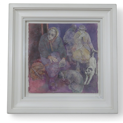 980 - ANDA PETRSON RSW, RGI, PAI (SCOTTISH 1935-2022) THE TRANQUIL WOMAN Mixed media, signed lower right, ... 