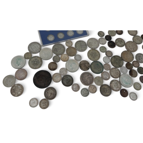 304 - A lot comprising pre-1947 GB coinage approximate weight 650 grams together with three coin collector... 