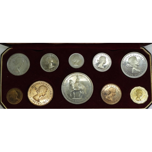 307 - Elizabeth II (1952-2022) Specimen Set 1953A lot comprising two 1953 ten coin sets in Royal Mint... 