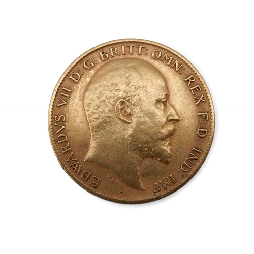 312 - EDWARD VII (1901-1910) 1/2 SOVEREIGN 1906ObverseUncrowned portrait of King Edward VII right, legend ... 