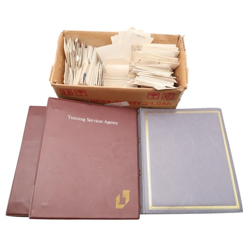 500A - WORLD STAMPS; a collection of three stamp albums, loose stamps and a box of card backed stamps 