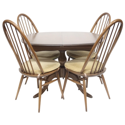 21 - A 20TH CENTURY ERCOL ELM AND BEECH 