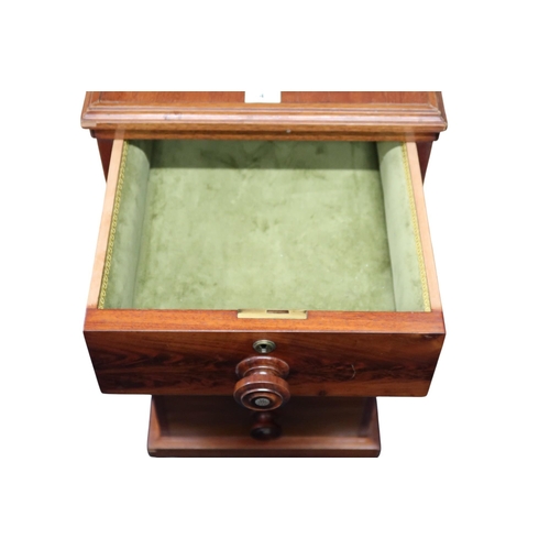 4 - A late 19th century mahogany and walnut veneered dressing chest with two short over one deep drawer ... 