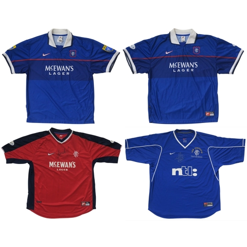 514 - Glasgow Rangers F.C.Two 1997-99 home shirts, one numbered Hendry 35, size XL; the other numbered 11 ... 