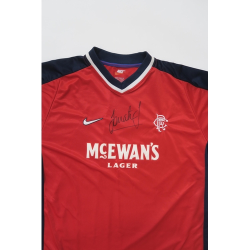 514 - Glasgow Rangers F.C.Two 1997-99 home shirts, one numbered Hendry 35, size XL; the other numbered 11 ... 