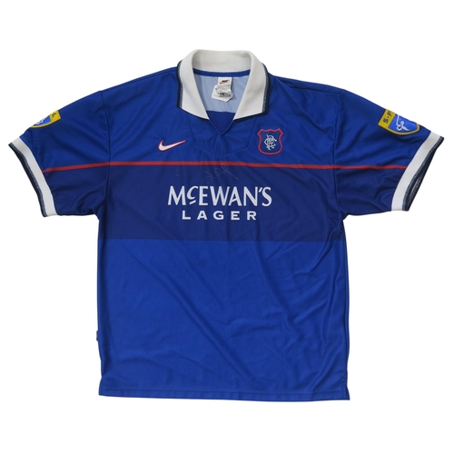 514 - Glasgow Rangers F.C.Two 1997-99 home shirts, one numbered Hendry 35, size XL; the other numbered 11 ... 