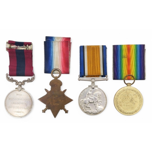 2450 - A WW1 DISTINGUISHED CONDUCT MEDAL GROUP OF FOURAwarded to 2602 Sergeant Thomas Baker, Royal Scots; c... 