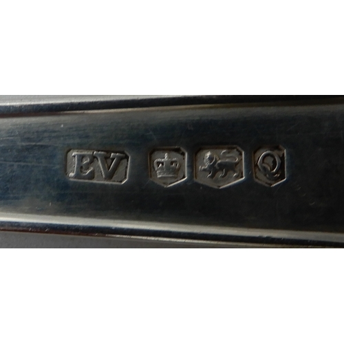 2310 - A SUITE OF ELIZABETH II SILVER CUTLERYby Emile Viner, Sheffield 1958, with decorative finials, the t... 
