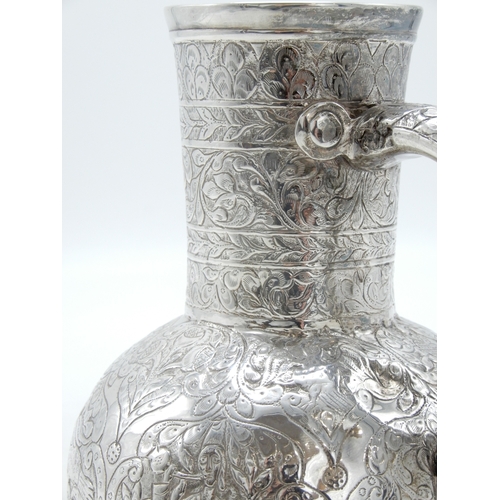 2311 - A GEORGIAN SILVER JUGAssay master Igor Blomberg (Yegor Blümberg), 84 standard, Tiflis 1858, of balus... 