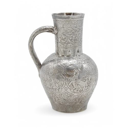 2311 - A GEORGIAN SILVER JUGAssay master Igor Blomberg (Yegor Blümberg), 84 standard, Tiflis 1858, of balus... 