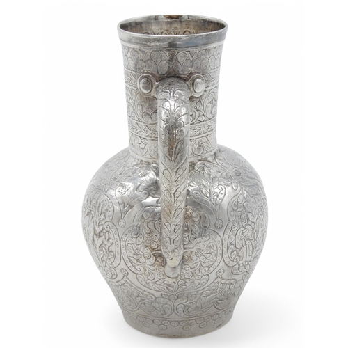 2311 - A GEORGIAN SILVER JUGAssay master Igor Blomberg (Yegor Blümberg), 84 standard, Tiflis 1858, of balus... 