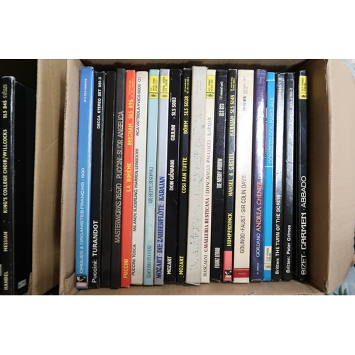 VINYL RECORDS 6 good boxes of c.120 classical music box sets and 2 good ...