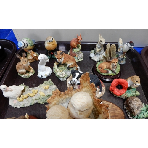 115 - A large collection of small Border Fine Art bird and animal groups and other figures