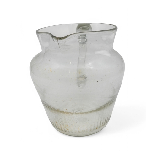 164 - An Irish blown glass jug