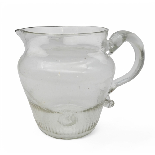 164 - An Irish blown glass jug