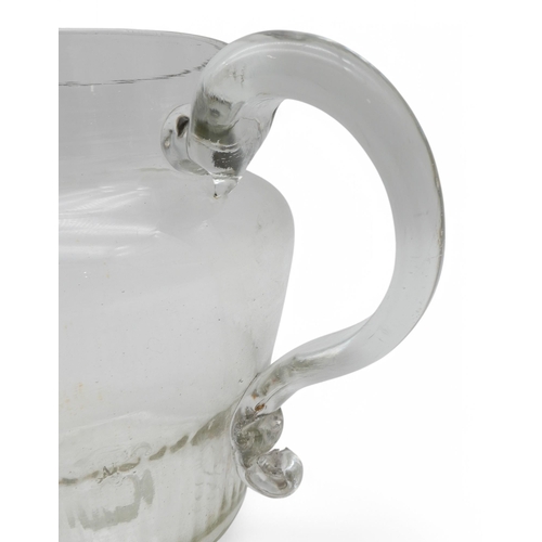 164 - An Irish blown glass jug