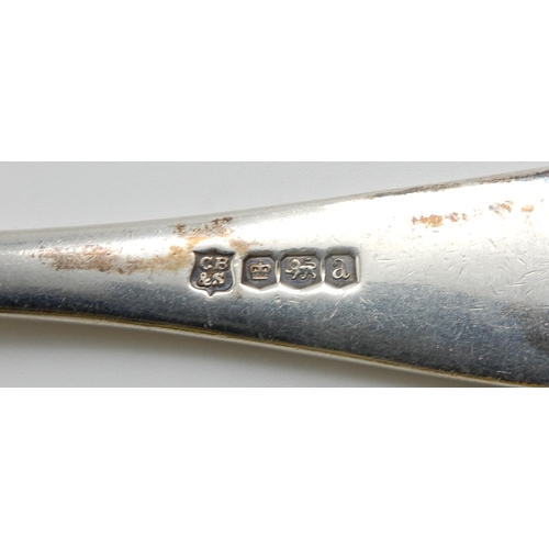 268 - A collection of silver flatware including a pair of Hanoverian pattern tablespoons, by Josiah Willia... 