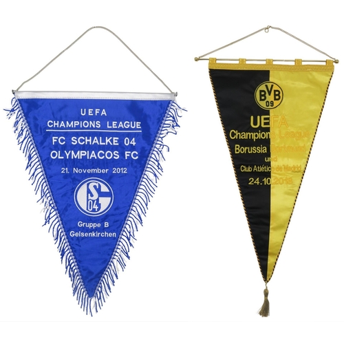 FANION GAGLIARDETTO PENNANT PARIS PSG V FC SCHALKE 04 UEFA CUP GROUP A