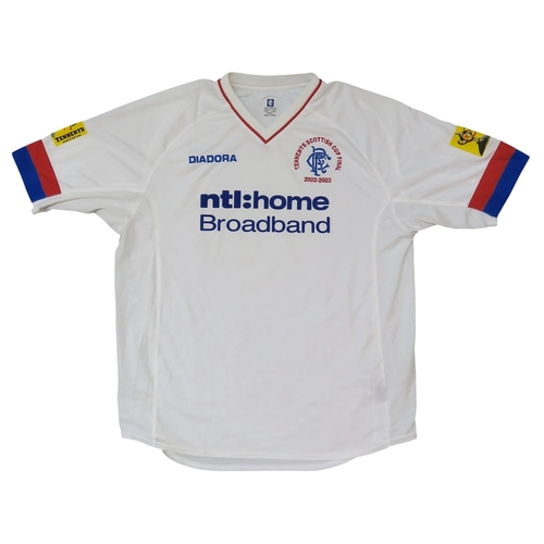 538 - Glasgow Rangers F.C.A Tennents Scottish Cup Final 2002-2003 third shirt by Diadora, numbered 
