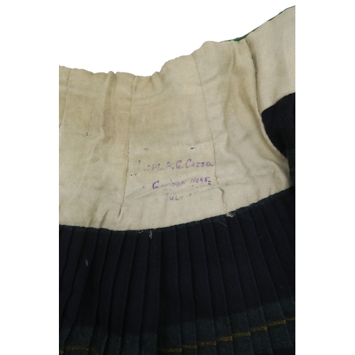 2451 - A WW1 GORDON HIGHLANDERS UNIFORM AND ARCHIVE OF PERSONAL EFFECTS BELONGING TO 292299 LANCE CORPORAL ... 