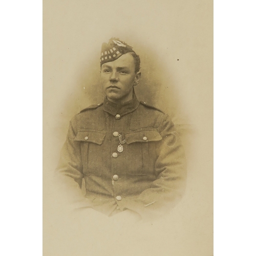 2451 - A WW1 GORDON HIGHLANDERS UNIFORM AND ARCHIVE OF PERSONAL EFFECTS BELONGING TO 292299 LANCE CORPORAL ... 