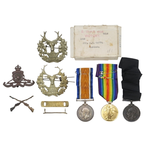 2451 - A WW1 GORDON HIGHLANDERS UNIFORM AND ARCHIVE OF PERSONAL EFFECTS BELONGING TO 292299 LANCE CORPORAL ... 