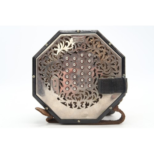 553 - C. WHEATSTONEforty-eight button concertina, serial no. 25355, with pierced nickel plate ends, 16.5cm... 