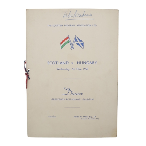 545 - W.W. Waters, Chairman of St. Mirren F.C. 1944-47A collection of club dinner menus and invitations, i... 