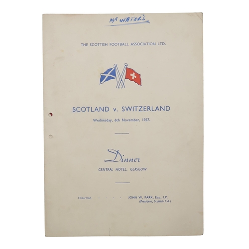 545 - W.W. Waters, Chairman of St. Mirren F.C. 1944-47A collection of club dinner menus and invitations, i... 