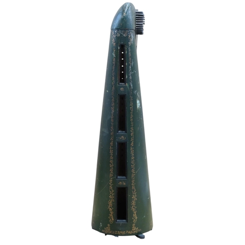 551 - A HARP BY JOSEPH GEORGE MORLEYfeaturing delicate shamrock motifs on a green ground. The maker's pain... 
