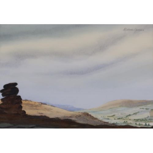 991 - JOHN CARTMEL CROSSLEY (BRITISH 20th CENTURY) LANDSCAPE Watercolour, signed upper right, 32.5 x 47cm ... 