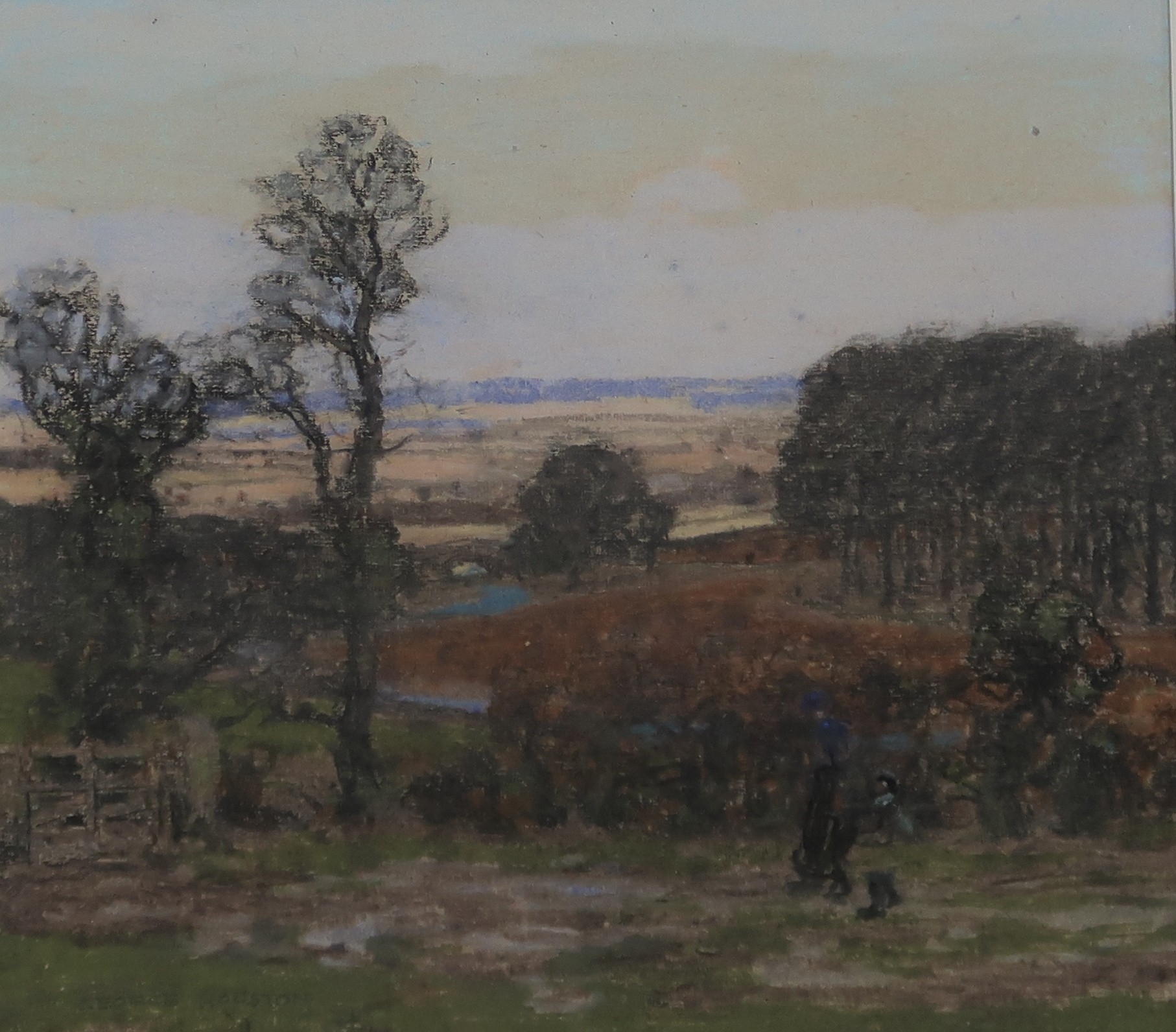 GEORGE HOUSTON RSW RI RSA (SCOTTISH 1869-1947) AYRSHIRE LANDSCAPE ...