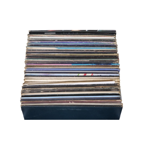 402 - VINYL LP RECORDS, a box of mostly classic rock to include Pink Floyd, Led Zeppelin, The Who, Jeff Be... 