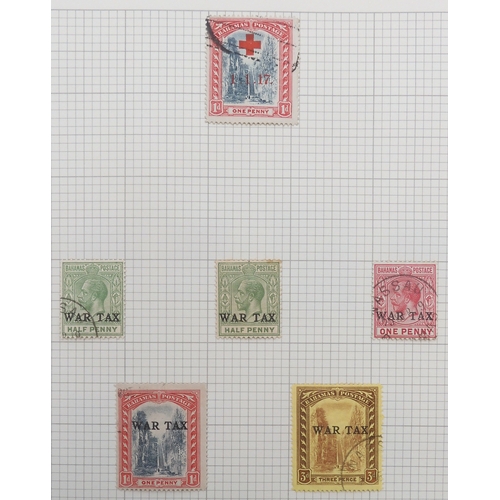 7035 - BAHAMAS a collection on sheets to include sg2 1d 4 margins mint, 1862 4d used, various 1863-1867 1d ... 