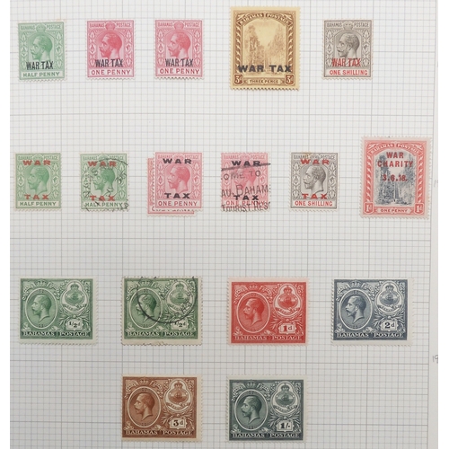 7035 - BAHAMAS a collection on sheets to include sg2 1d 4 margins mint, 1862 4d used, various 1863-1867 1d ... 