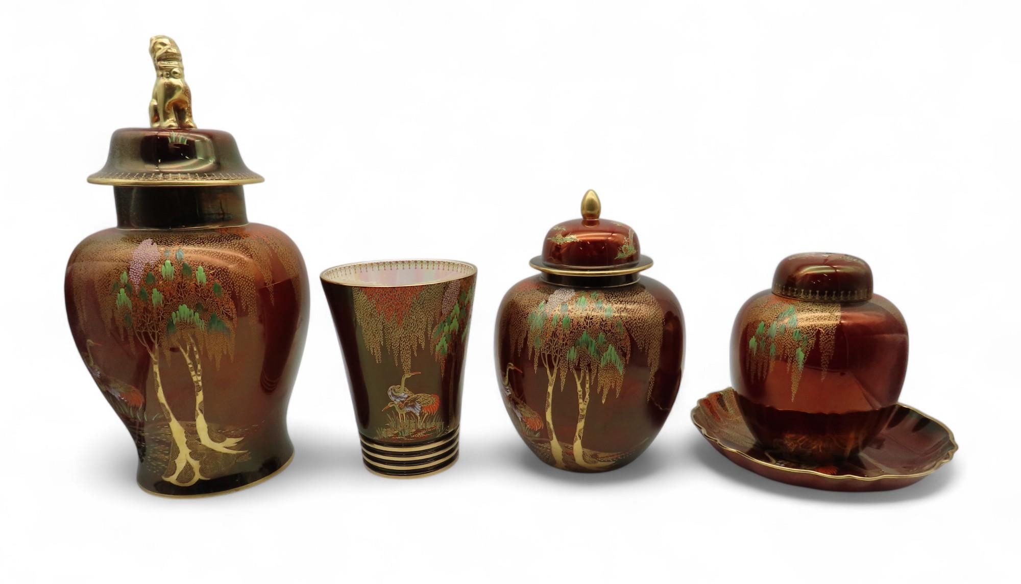 A collection of Carlton Ware rouge royale in New Stork pattern ...