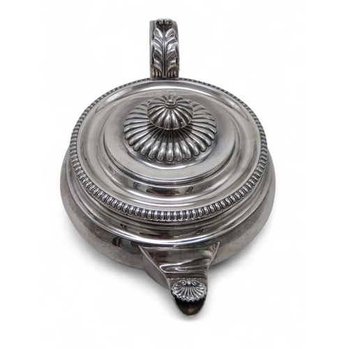 2339 - PAUL STORR;A George III silver coffee pot, London 1811, of squat baluster form, with an egg and dart... 