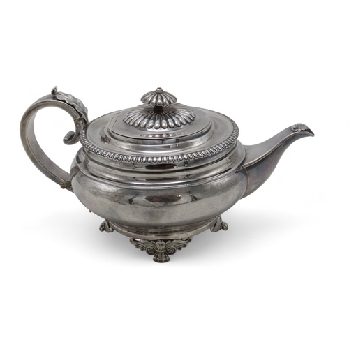 2339 - PAUL STORR;A George III silver coffee pot, London 1811, of squat baluster form, with an egg and dart... 