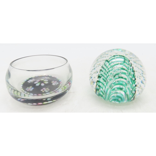 2232 - A GROUP OF MILLEFIORI PIECES&nbsp;including a scent bottle, dated 1832, two other scent bottles, ass... 