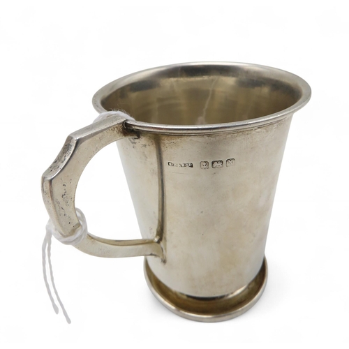 271 - A silver christening mug, by S. Blanckensee & Sons, Birmingham 1947, a silver caster by Elkingto... 