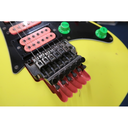 2558A - IBANEZ STEVE VAI SIGNATURE JEM777DY ELECTRIC GUITAR c.1989Limited Edition, made in Japan, serial 883... 