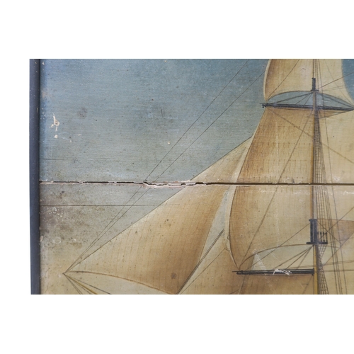 2551 - BRITISH SCHOOL, EARLY-19th CENTURYThe barque Lady Juliana, Capt. William Chapman, 1801Oil on pine pa... 