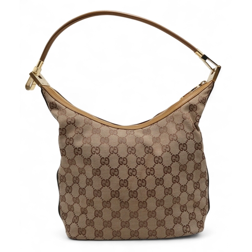 6119 - Gucci - A leather cross body bag, a leather shoulder bag with stitched logo to front, a canvas body ... 