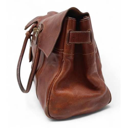6120 - Mulberry - A tan leather Bayswater handbag, with brushed gold-tone hardware, with rolled leather han... 